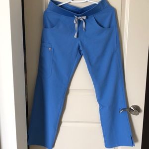 Figs scrub pants - Kade - PETITE XS - ceil blue